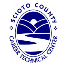 Scioto oval imagery with surrounding text reading "SCIOTO COUNTY CAREER TECHNICAL CENTER