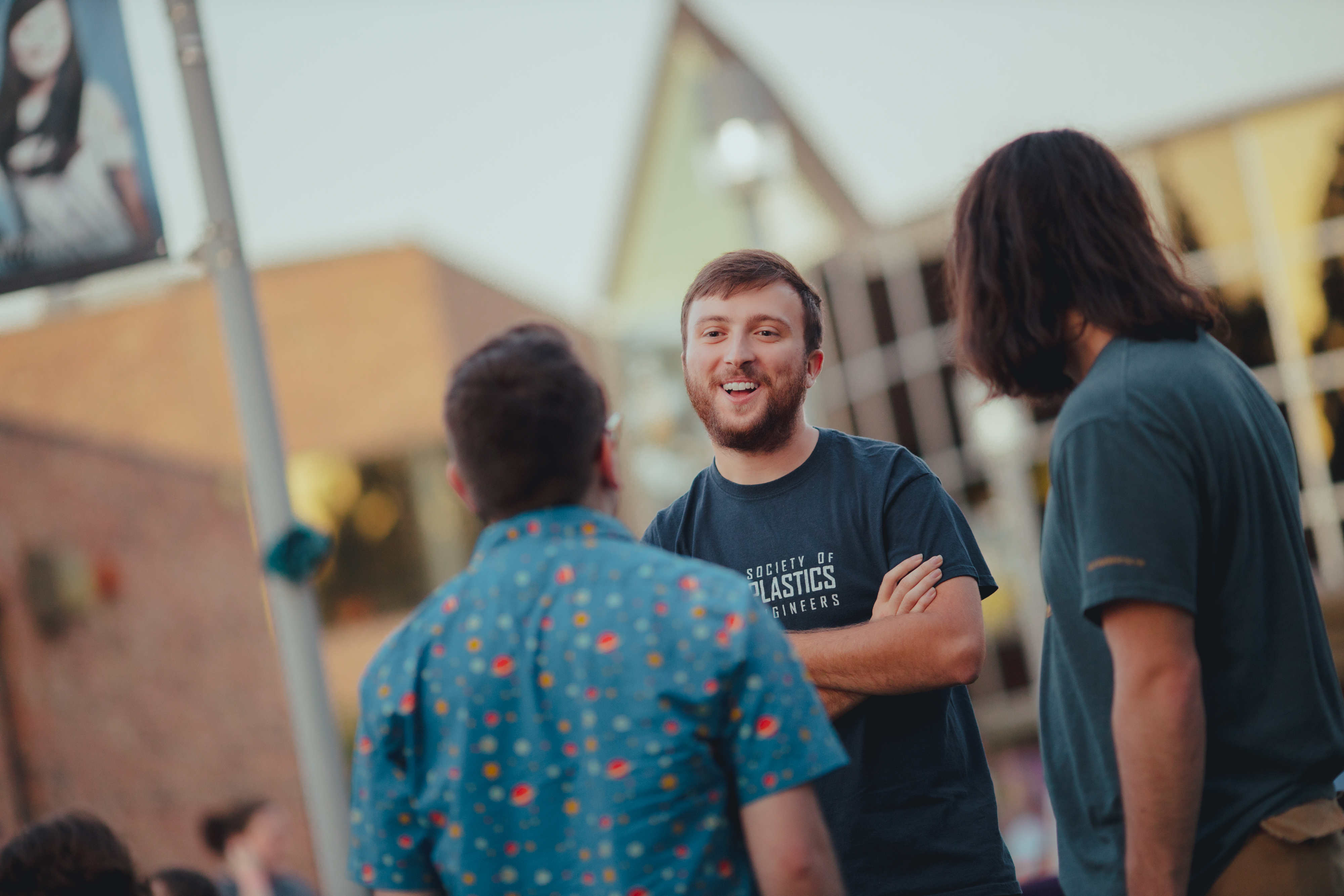 Students having a conversation