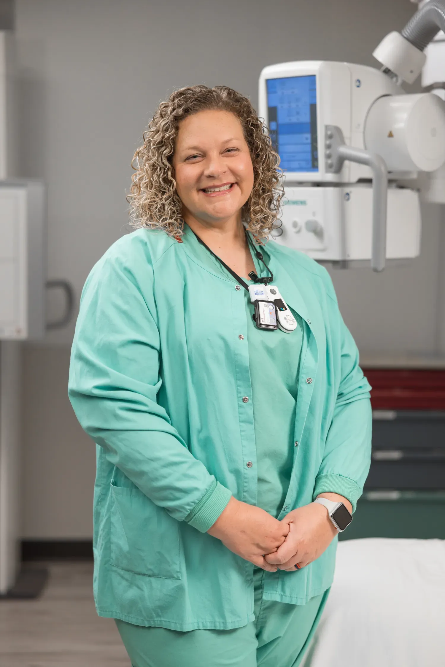 Medical worker in scrubs
