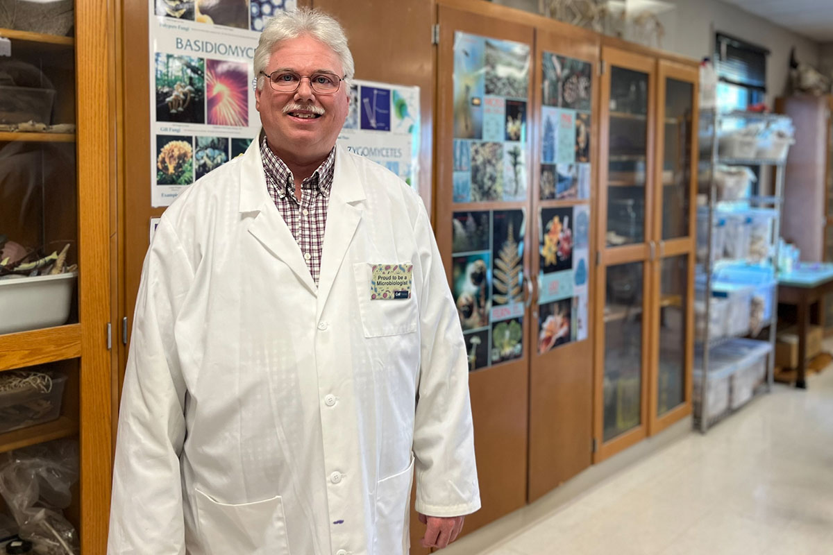 Dr. Eugene Burns in a lab